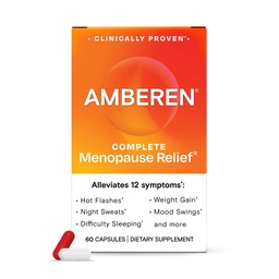 Amberen Menopausi täiendus naistele, 120 kapslit, kliiniliselt tõestatud, aitab toetada hormoonide tasakaalu, aitab leevendada 12 menopausi sümptomeid: kuumad vilgud, öised higised, meeleolu kiiged ja palju muud