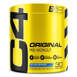 Cellucor C4 Original Pre Workout Powder ICY Blue Razz | C-vitamiin immuunsuse toetamiseks | Sugar Free Preworkout energia meestele ja naistele | 150mg Kofeiini + beeta-alaniin + kreatiini | 30 serveerimist