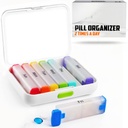 BEXEEN Weekly Pill Organizer 2 korda päevas - Pill Box 7 Day Am Pm - Travel Medicine Organizer Twice Daily Vitamin Holder Portable Supplement Case Week Morning Night Med Dispenser Eemaldatav konteiner