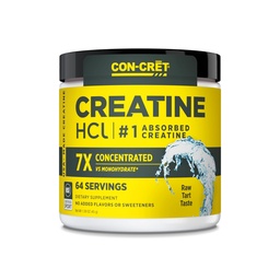 CON-CRET Creatine HCl Powder | Lihas-, Kognitiivne, Cellular Energy Support | No Bloating or Cramps | USA Made & NSF Certified | Unflavored (64 Serving)