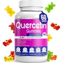 Quercetin Gummies by BioVitalica - Quercetin with Bromelain Vitamiin C ja tsink & Elderberry + Vitamiin D3-5 in 1 Immune Support - Tsink Quercetin 750 mg lastele ja täiskasvanutele (1)