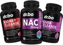 NAC neeru maksa puhastamine Detox - 750 mg N atsetüültsüsteiini puhas vitamiinikapsel - igapäevane maks neerude detox toetusvalem sapipõie, põie kuseteede täiendused ja piimaohakas