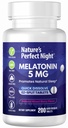 Looduse täiuslik öö | Melatoniin 5mg | 200 Kiiresti lahustuvad tabletid | Looduslik segatud marjamaitse | Eelistatud potents | Suhkruvaba | Vegan | Gluteenivaba | Väärtuse suurus