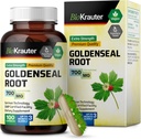 BIO KRAUTER Goldenseal Juur Kapsel 700 mg - 100 Kuldse tihendiga pulberkapslid - Hingamisteede ja seedetrakti tugi - Vegan, ei täida