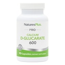 NaturesPlus PRO Calcium D-Glukarate (CDG) 600 mg - 90 kapslit - Non-GMO, Vegan, Gluteenivaba, Sojavaba - 90 Servings
