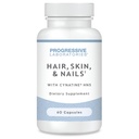 Hair, Skin & Nails Supplement – Dietary Supplements with Keratin (Cynatine HNS), Bamboo Silica, Biotin & TRAACS Minerals – Supports Strong Hair, Smooth Skin & Resilient Nails – 60 Vegetable Capsules