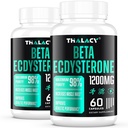 1200MG Beeta Ecdysterone Supplement, 98% Maksimaalne puhtus Ecdysterone Supplements Lean lihasmassi, sportlik jõudlus ja tugevus, 120 kapslit