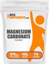 BulkSupplements.com Magneesiumkarbonaatpulber - magneesiumkarbonaatlisand, magneesiumkarbonaat toiduklass - gluteenivaba, 875mg serveerimise kohta, 100g (3,5 oz) (pakk 1)