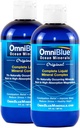 OmniBlue Ocean Minerals - 70+ Trace Minerals & Vedel Magneesium - Kaalium, Kloriidi-Madal Naatrium - Looduslik toetus magada, seedimine, korrapärasus, Hüdreerimine ja elektrolüütide tasakaal (2-Pack 8oz)