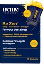 BeMe BeZen Sleep Aid Supplement Natural Ilma melatoniini - 2X imendumist kui pillid - une abivahendid täiskasvanutele Magneesium, Ashwagandha, Kummel, L-Theanine & GABA - Maitsev ananassi