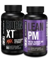 Jacked Factory 24/7 Fat Burner Stack - Burn XT MAX High Performance Fat Burner (90 kapslit) - Lean PM Nighttime Sleep Support kaalulangus ja isu mahasurumine (60 kapslit)