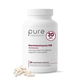 Saccharomyces Boulardii probiootikumid 10 miljardit CFU - valmistatud USA-s | Ei täiteaineid, patenteeritud tüvi: Lynside CNCM I-3799 Probiootikumid meestele ja naistele | Pure TheraPro Rx - 60 kapslit