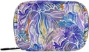 Pill Case Floral Flowers Pill Box 7 Day Pill Case Bag Travel Pill Korraldaja kott koos Zipper Portable Weekly Case Compact Suurus Vitamiini täienduse hoidja