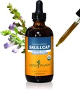 Herb Pharm Certified Organic Skullcap Vedel Ekstrakt Närvisüsteemi Toetus, Orgaaniline Roosalkohol, 4 Ounce