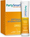Himalaya PartySmart Tropical Electrolytes Pulber Packets, 12 Count, Toetab Hüdreerimist, Rehüdraat Naatrium & Kaalium, Vitamiin C & More, Antioksüdant Taastussegu Piimaohakas, Ingver Ja Kurkum