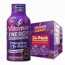 Vitamiin Energia Mood + Extra Tugevus Energia Shot Troopiline Berry 24 Pack, 260mg looduslik kofeiin, B-vitamiinid, rodiola, kummel, meeleolu ja energia toetus, null suhkur, Gluteenivaba, Vegan, 1.93 fl oz
