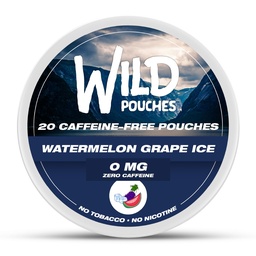 Wild 0mg Nicotine Free Pouches No Caffeine Watermelon Grape Ice - 20 x Caffeine Free Pouches