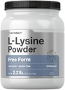 Horbäach L-Lysine pulber | 2,2 naela | Maitsestamata vaba vormi lisand | Taimetoitlane, mitte-GMO, gluteenivaba valem
