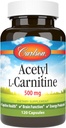 Carlson Labs Atsetüül L-karnitiin, 500mg, 120 kapslit