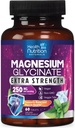 Magneesiumglütsinaat 250mg - 100% kelaaditud magneesium Maxi imendumiseks - unetugi, lihased, närvid, luude ja südame tervise tugi, parim Mag täiendus, vegan mitte-GMO, 3. partei testitud - 60 tabletti