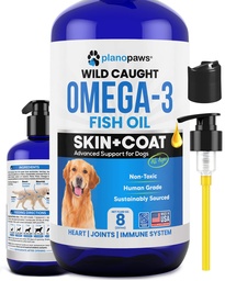 Omega 3 kalaõli koertele - parem kui lõheõli - koera kalaõli lisand, et vähendada levikut ja sügelust - toetab liigeseid, aju ja südame tervist - naha ja karva täiendus - vedel kalaõli