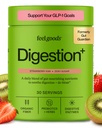 Feel Goods Gut Guardian, orgaaniline kiud, probiootikumid ja prebiootilised pulbrid, suhkruvabad, maitsetaimed puhumiseks, soolestiku tervisetoetus, seedetrakti tervis meestele ja naistele, non GMO, vegan, maasika kiiwi, 30 serveerimist
