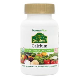 NaturesPlus Life Garden sertifitseeritud orgaaniline kaltsium vetikatega - 1000 mg, 120 vegankapslit - taimepõhine luu tervisetoetuslisa - taimetoitlane, gluteenivaba - 30 serveerimist