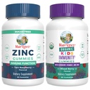 MaryRuth Organics Zinc (Tart Vaarika) & Kids Immunity Gummies (Mixed Berry) | Clean Label Project Verified® | Vitamiinid immuunsuse ja üldise tervise ja heaolu | Vegan, Non-GMO, No želatiin