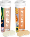 Joogiklaasid Hüdreerimise tabletid - Elektrolüüdid Ja Vitamiinid | Ingver-Lime ja Orange - 2 Pack (20 Servings)