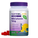 Natrol Kids Melatoniin 1 mg, toidulisand rahutuks uneks, melatoniini kummikud lastele, 180 vaarikamaitselised kummikud, kuni 180 päeva pakkumine