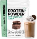 Clean Simple Eats Whey Protein Pulber, Mint Chocolate Cookie Maitse, looduslikult magustatud, 100% Grass Fed Valgupulber seedeensüümidega, Kunstlike koostisosadeta, Gluteenivaba, 30 Srvgs