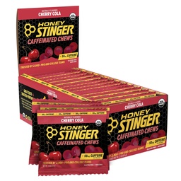 Honey Stinger Cherry Cola Caffeinated Energy Chew, gluteenivaba, kofeiiniga, treeninguks, jooksmiseks ja jõudluseks, spordi toitumine kodus ja jõusaalis, Pre ja keskmine treening, 12 Pack, 23,2 Ounce