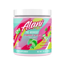 Alani Nu Pre Workout Powder Cherry Twist, Amino Energy Boost, Kestvuslisand, Sugar Free, 200mg Kofeiin, L-Theanine, Beeta-Alanine, L-tsitrulline, 30 Servings