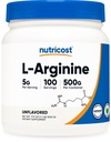 Nutricost L-arginiin Pulber 500 Grams (1,1 naela) - puhas L-arginiin Pulber - 5000mg Per Serving; 100 Servings