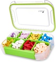 Fullicon Suur Pill Korraldaja 8 koosseisuga, Niiskus Tõestatud Reisi Pill Karp Eemaldatava Jagajaga, Igapäevane Pill Konteiner Lables, Pill Case Vitamiin, Kalaõli, täiendus (Selge Roheline)