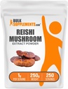 BulkSupplements.com Reishi Seeneekstrakti pulber - Reishi Seenepulber, täiendus üldisele heaolule - gluteenivaba, 1 g serveerimise kohta, 250 g (8,8 oz) (pakk 1)