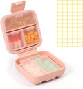 Dynippy Daily Pill Organizer 5 Kompartments Portable Niiskus Tõestus Väike Pill Juhtum Taskukott Reisipillid Box Portable Medicine Vitamiin Kalaõli Hoidja (Pink)