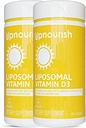 UpNourish 2 Pack - Liposomal Vitamiin D 5000 IU 730 pehmegeelid, kolekaltsiferool Vitamiin D3 loodusliku kookosõli, VIT D3 Supplement