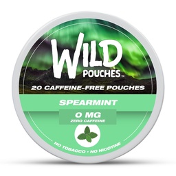Wild 0mg Nicotine Free Pouches No Caffeine Spearmint - 20 x Caffeine Free Pouches