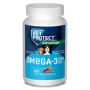 Lemmikloomade kaitse M / L Koer Omega-3 täiendus, vaba vormi segu, toetab normaalset põletikulist reaktsiooni, nip-tippkapsleid (60 loend)