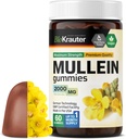 BIO KRAUTER Mullein Gummies for Lungs 2000 mg - 60 Chews - Lung Detox Supplement - Mullein Leaf Gummies - Vegan, želatiinivaba