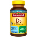 Loodus Made Vitamiin D3 1000 RÜ (25 mcg), D-vitamiini täiendus luudele, hammastele, lihastele ja immuunsüsteemile, 100 Softgels, 100 päeva pakkumine