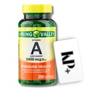 Spring Valley Vitamin A, Vitamin A Supplement, 2400 mcg, 250 Softgels
