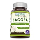 Pure Naturals Bacopa 500 Mg Supplement | 90 Vegetarian Capsules | Non-GMO | Gluten-Free | Made in USA