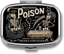 Metal 2 Compartment Pill Korraldaja Reisi sõbralik kaasaskantav kompaktne Pill Box Cute Pill Case hoida vitamiine, kalaõli, toidulisandeid, Meds, Tahvelarvuti rahakott, Pocket. (Must taust)