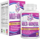 All-in-1 Multimineral Supplement Blend (Iron Free Formula) Multiminerals | Trace Minerals | High-Potency Multi Mineral Supplements | Mineraalkompleks | 90-päevane mahtvaru | 180 tabletti