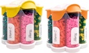 Ekstra suur pillide korraldaja Iga päev, iganädalane, igakuine täiendus pudel, armas õis Pill Dispenser 7 XL komplektiga (2 Pack Combo) (oranž ja kollane)