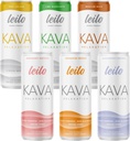 LEILO | Kava Powered Sparkling Lõõgastav jook | Sordiproov 6-Pack – Mitte-ALC Calming Jook – Sisaldab (3) Classic & (3) Mocktail Flavors | 12 fl oz Cans (Pack of 6)