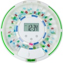 Automatic Pill Dispenser, Lukusta 28-päevane Ravimite Korraldaja, Kuni 6 Annust Päevas, 6 Annuse Mallid, Heli & Valgushoiatused & Vitamiinide Võti, Toidulisandid (Frosted Lid)