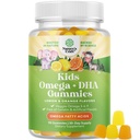 Lapsed DHA Omega 3 Gummies for Kids - Maitsev kala tasuta DHA Omega 3 Gummies koos taimetoitlasega 6 9 Vision Brain & Immunity - Non GMO Supplement Fish & Gluten Free 1 kuu